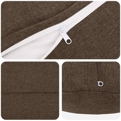 vidaXL Throw Pillow 6 pcs HEERLEN Taupe Dia. 60 cm Fabric 5
