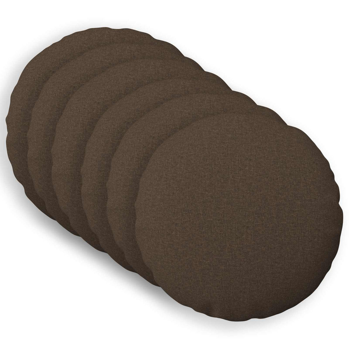 vidaXL Throw Pillow 6 pcs HEERLEN Taupe Dia. 60 cm Fabric 2