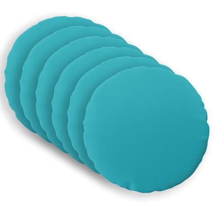 vidaXL Throw Pillow 6 pcs HEERLEN Turquoise Dia. 60 cm Polyester 2