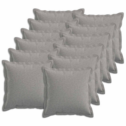 Throw Pillow HOUTEN Faux Linen Cloud grey