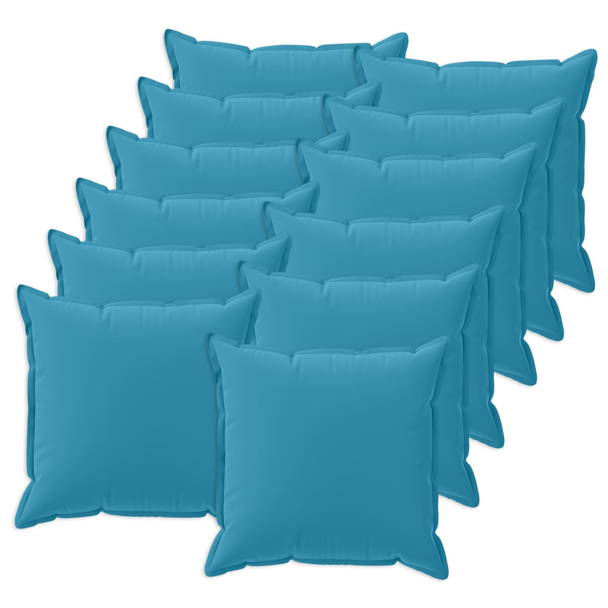 vidaXL Throw Pillow 12 pcs HOUTEN Light Blue 40 x 40 cm Polyester 2
