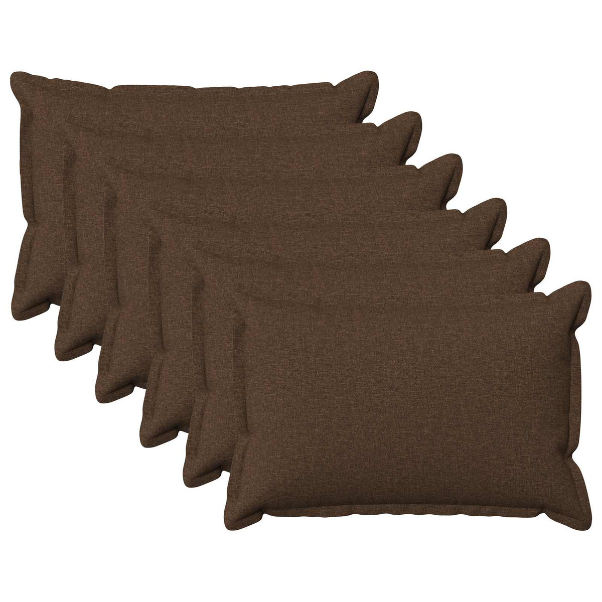 vidaXL Cushion with Pillow HOUTEN 6 pcs Brown Faux Linen 2