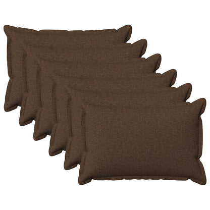 vidaXL Cushion with Pillow HOUTEN 6 pcs Brown Faux Linen 2