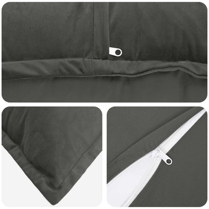 vidaXL Cushion with Pillow HOUTEN 6 pcs Dark Grey Velvet 5