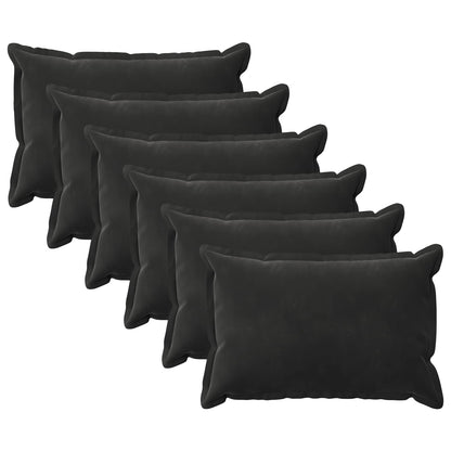 vidaXL Cushion with Pillow HOUTEN 6 pcs Black Velvet 2