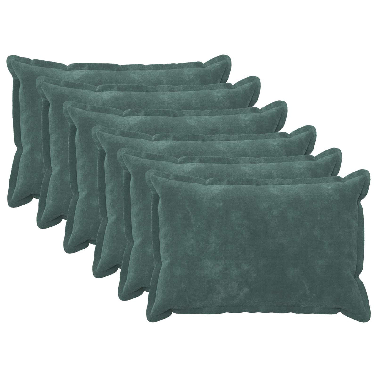 vidaXL Throw Pillow 6 pcs HOUTEN Sea Blue 40 x 60 cm Microfiber Fleece 1