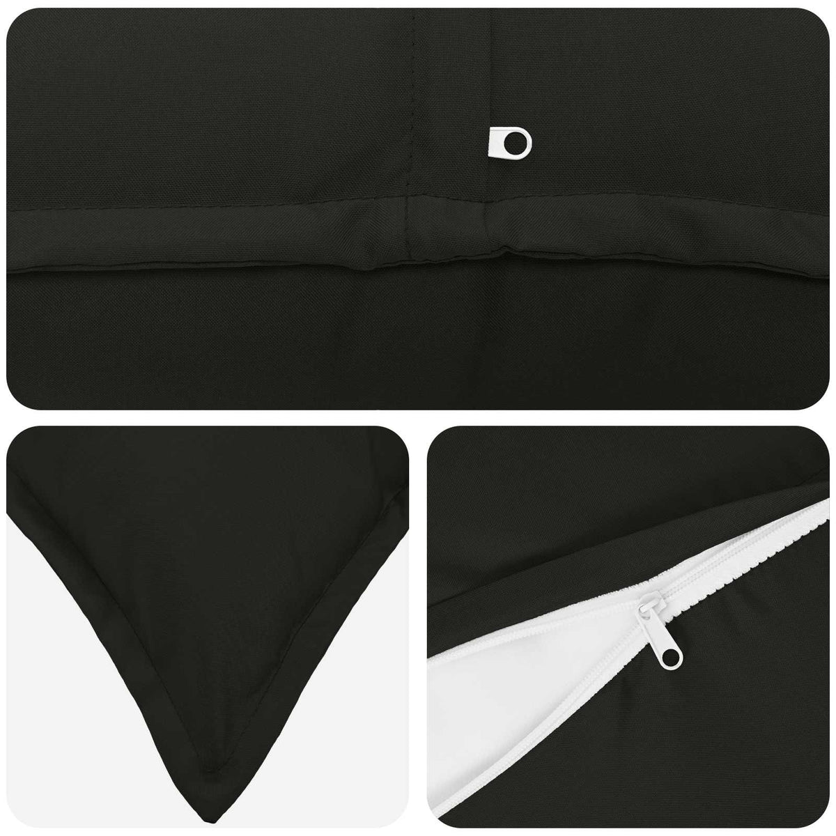 Cushion Pillow HOUTEN Black Polyester