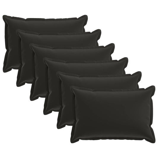 Cushion with Pillow HOUTEN 6 pcs Black Polyester