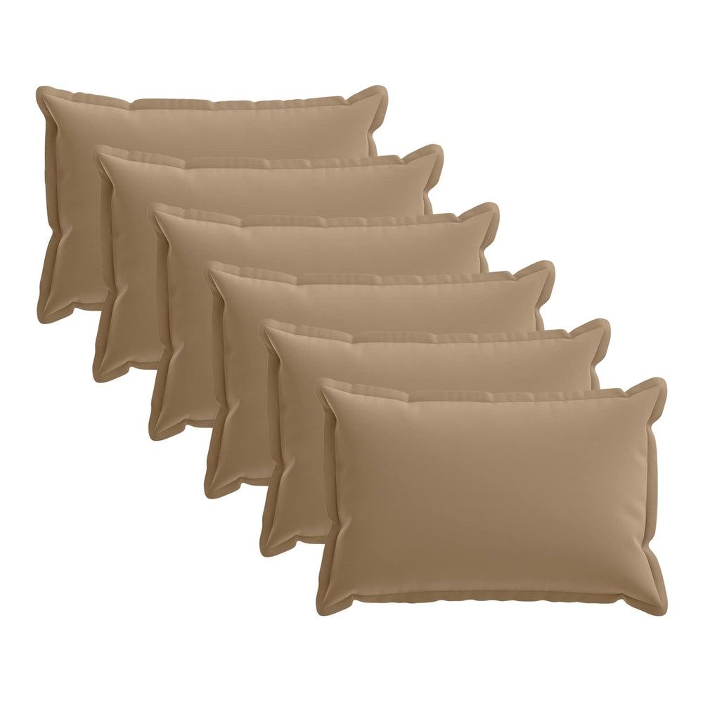 Cushion with Pillow HOUTEN 6 pcs Taupe Polyester