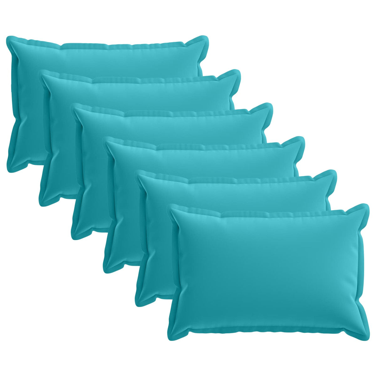 Cushion with Pillow HOUTEN 6 pcs Turquoise Polyester