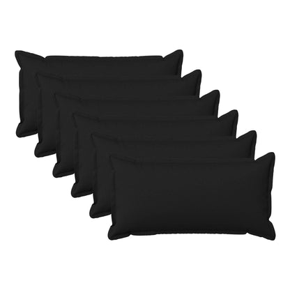 vidaXL Cushion with Pillow HOUTEN 6 pcs Black Faux Linen 2