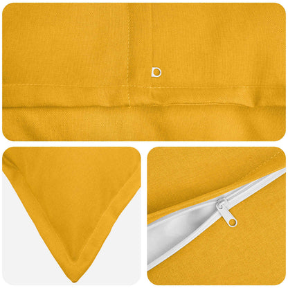 vidaXL Throw Pillow 6 pcs HOUTEN Light Yellow 40 x 70 cm Faux Linen 5