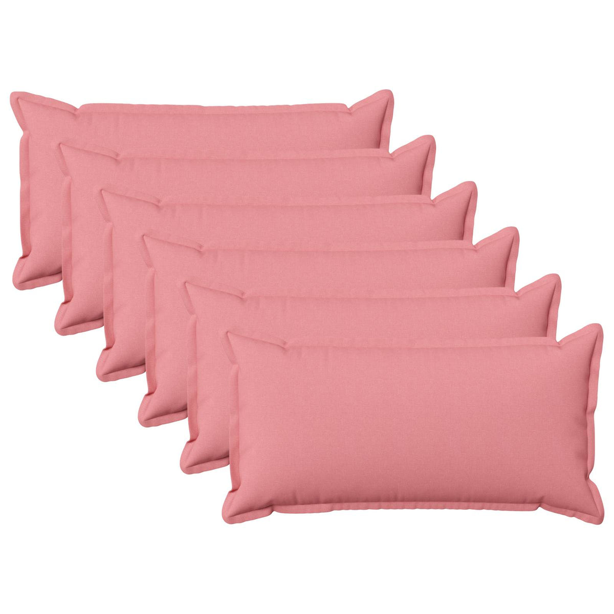 Throw Pillow HOUTEN 40 x 70 cm Faux Linen 6 Width 40 cm Length 70 cm Pink