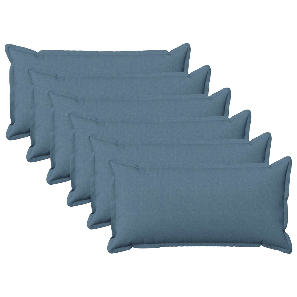 Throw Pillow HOUTEN 40 x 70 cm Faux Linen 6 Width 40 cm Length 70 cm Jeans blue