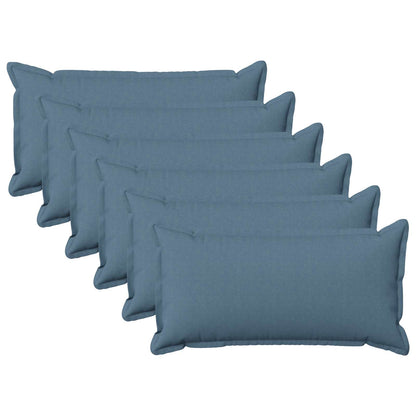 Throw Pillow HOUTEN 40 x 70 cm Faux Linen 6 Width 40 cm Length 70 cm Jeans blue