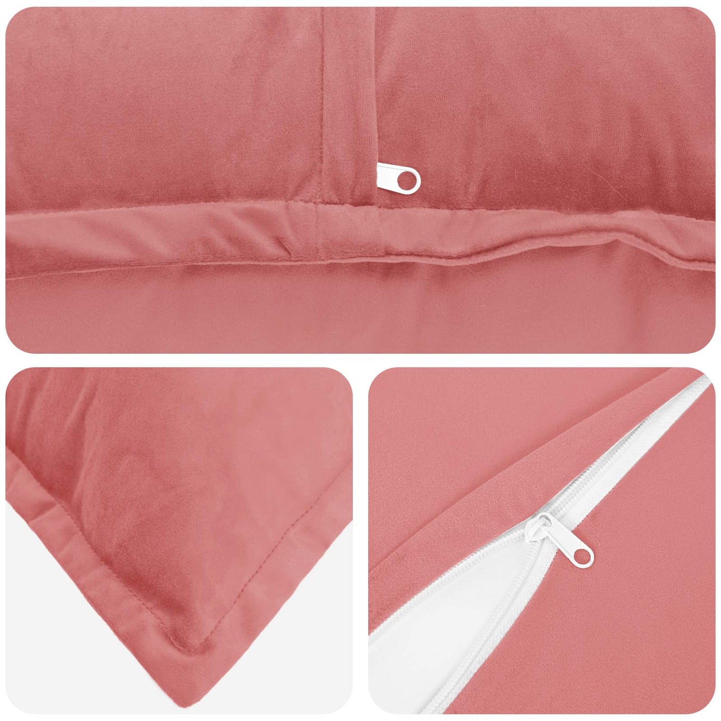 vidaXL Cushion with Pillow HOUTEN 6 pcs Pink Velvet 5