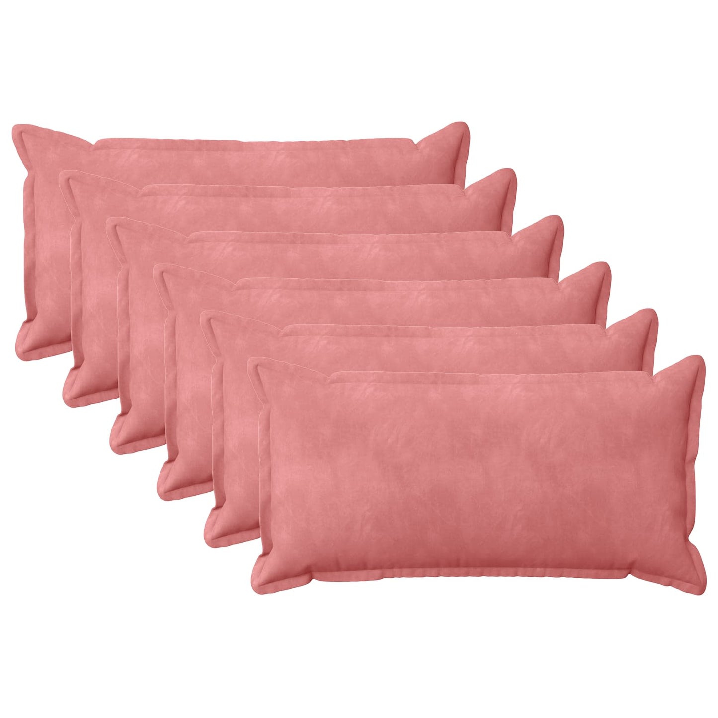 vidaXL Cushion with Pillow HOUTEN 6 pcs Pink Velvet 2