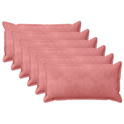 vidaXL Cushion with Pillow HOUTEN 6 pcs Pink Velvet 2
