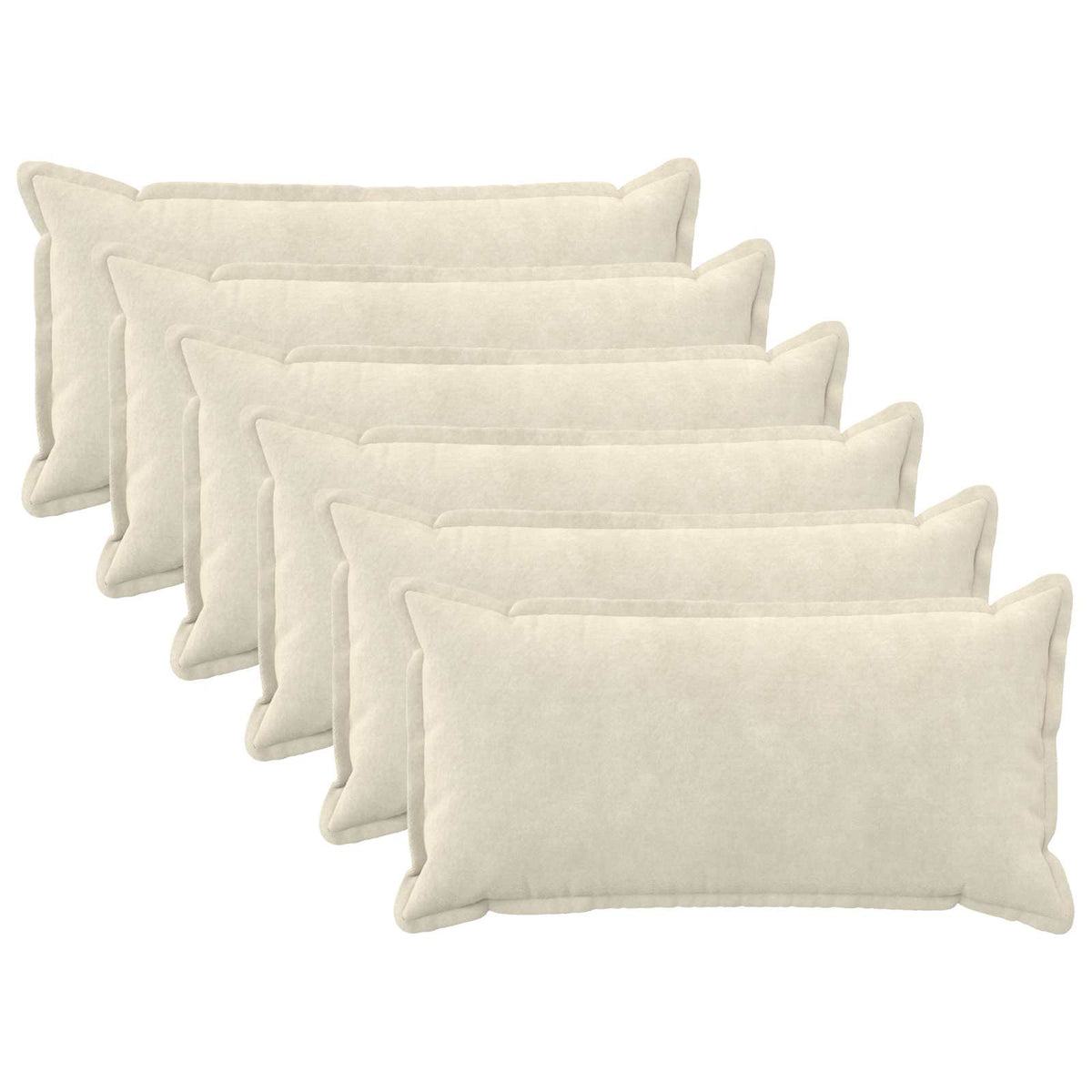 Throw Pillow HOUTEN Microfiber Fleece Cream
