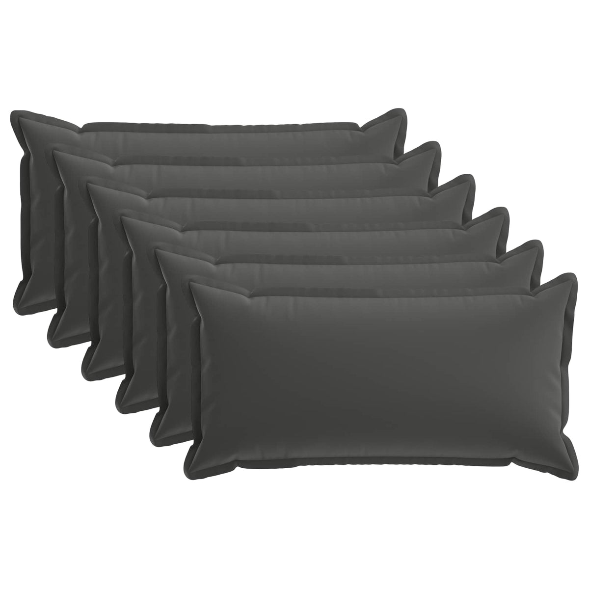 vidaXL Throw Pillow 6 pcs HOUTEN Anthracite 40 x 70 cm Polyester 2