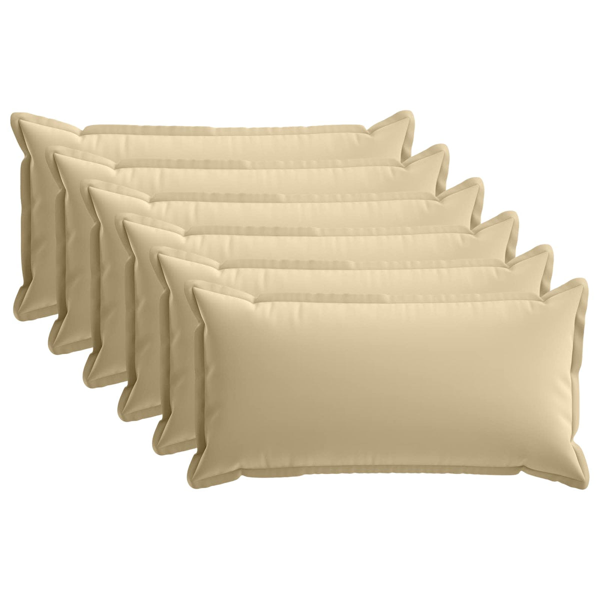 vidaXL Throw Pillow 6 pcs HOUTEN Beige 40 x 70 cm Polyester 2