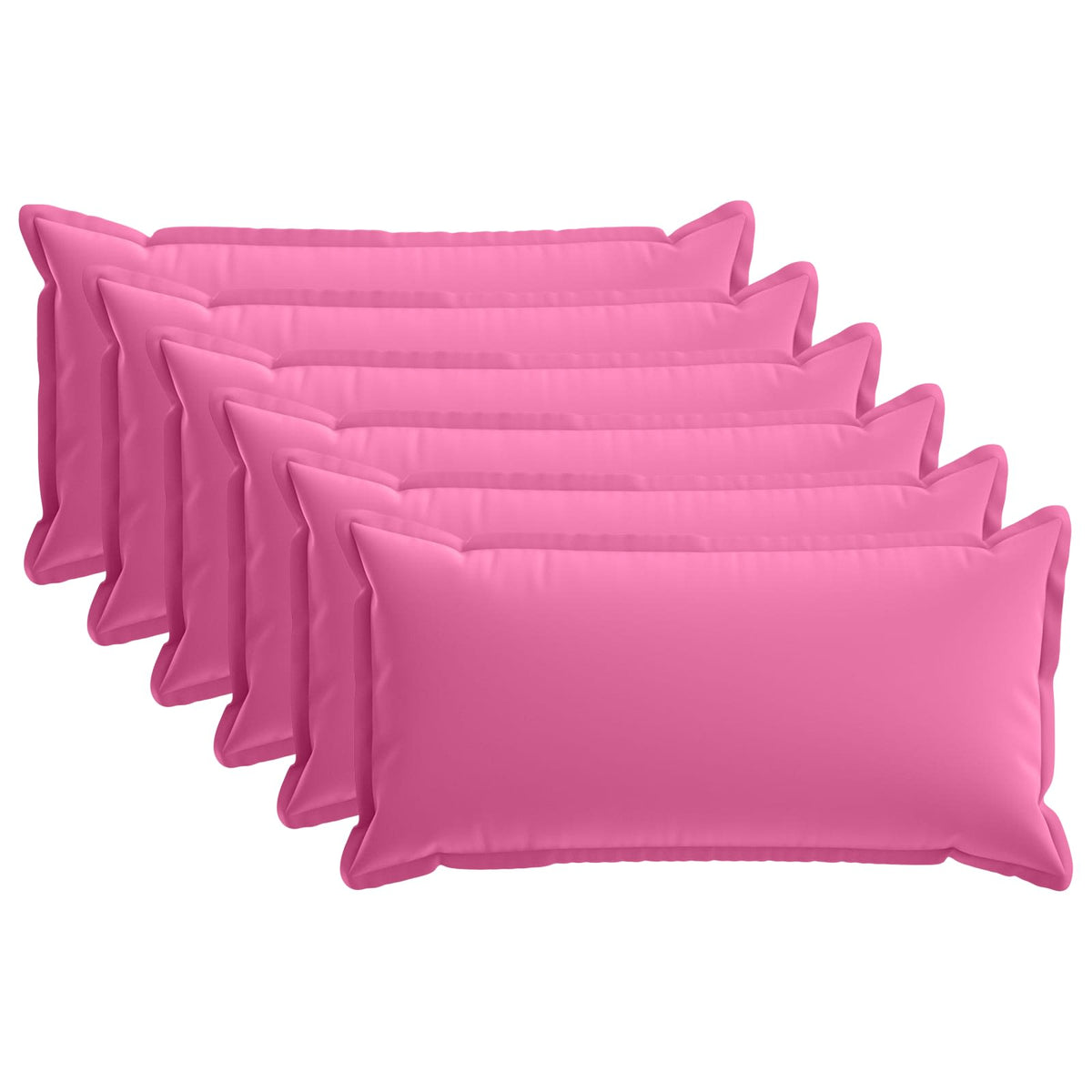 vidaXL Throw Pillow 6 pcs HOUTEN Pink 40 x 70 cm Polyester 2
