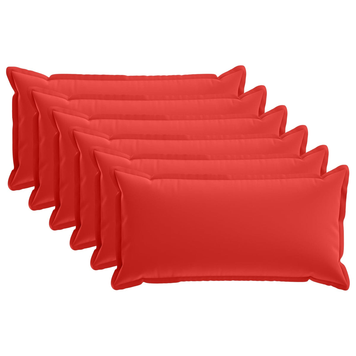 vidaXL Throw Pillow 6 pcs HOUTEN Red 40 x 70 cm Polyester 2