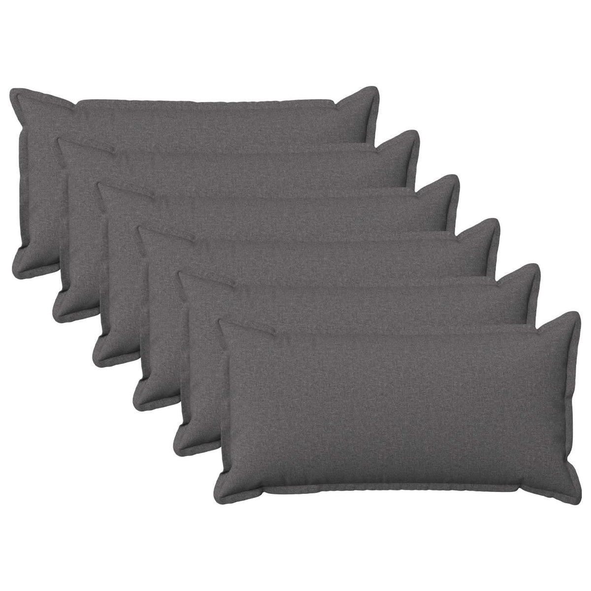 Throw Pillow HOUTEN 40 x 80 cm Faux Linen 6 Width 40 cm Length 80 cm Light grey