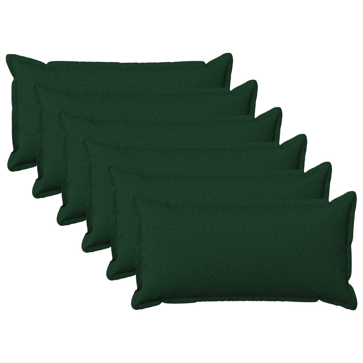 Throw Pillow HOUTEN 40 x 80 cm Faux Linen 6 Width 40 cm Length 80 cm Dark green