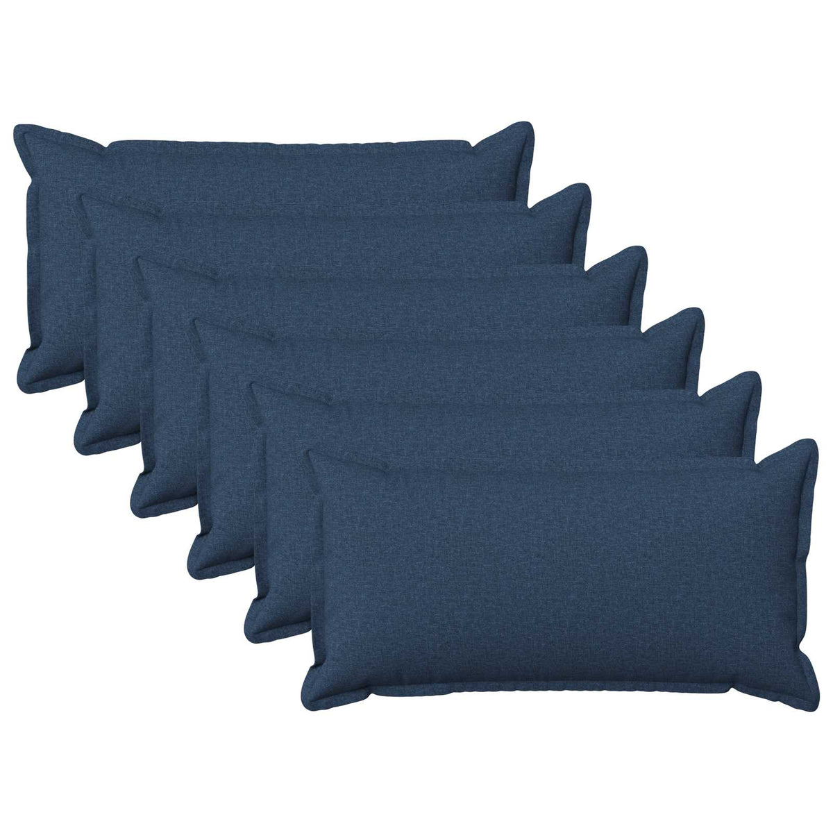 Throw Pillow HOUTEN 40 x 80 cm Faux Linen 6 Width 40 cm Length 80 cm Blue