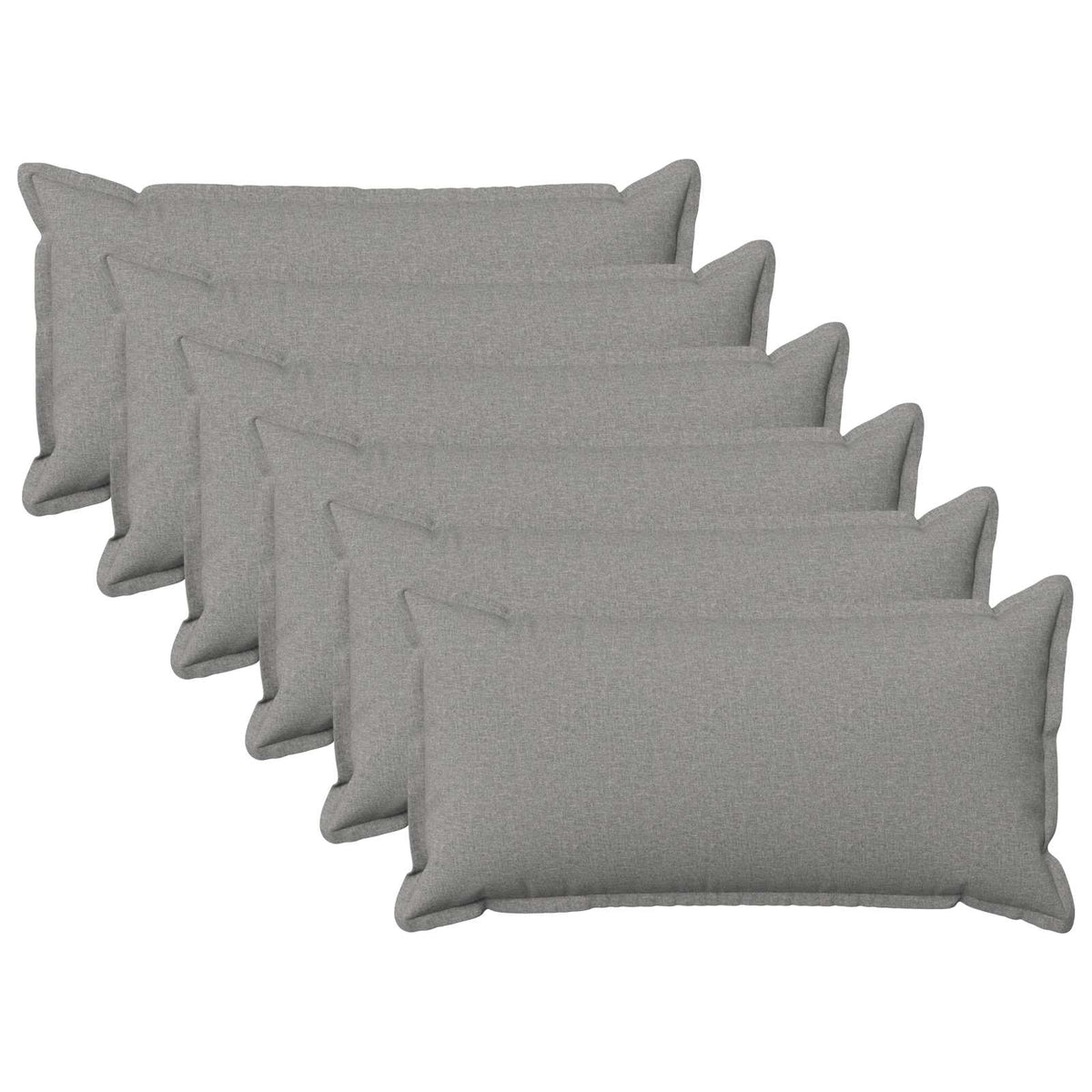 Throw Pillow HOUTEN 40 x 80 cm Faux Linen 6 Width 40 cm Length 80 cm Cloud grey