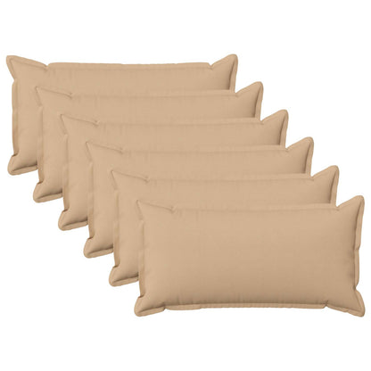 vidaXL Throw Pillow 6 pcs HOUTEN Cream 40 x 80 cm Faux Linen 2