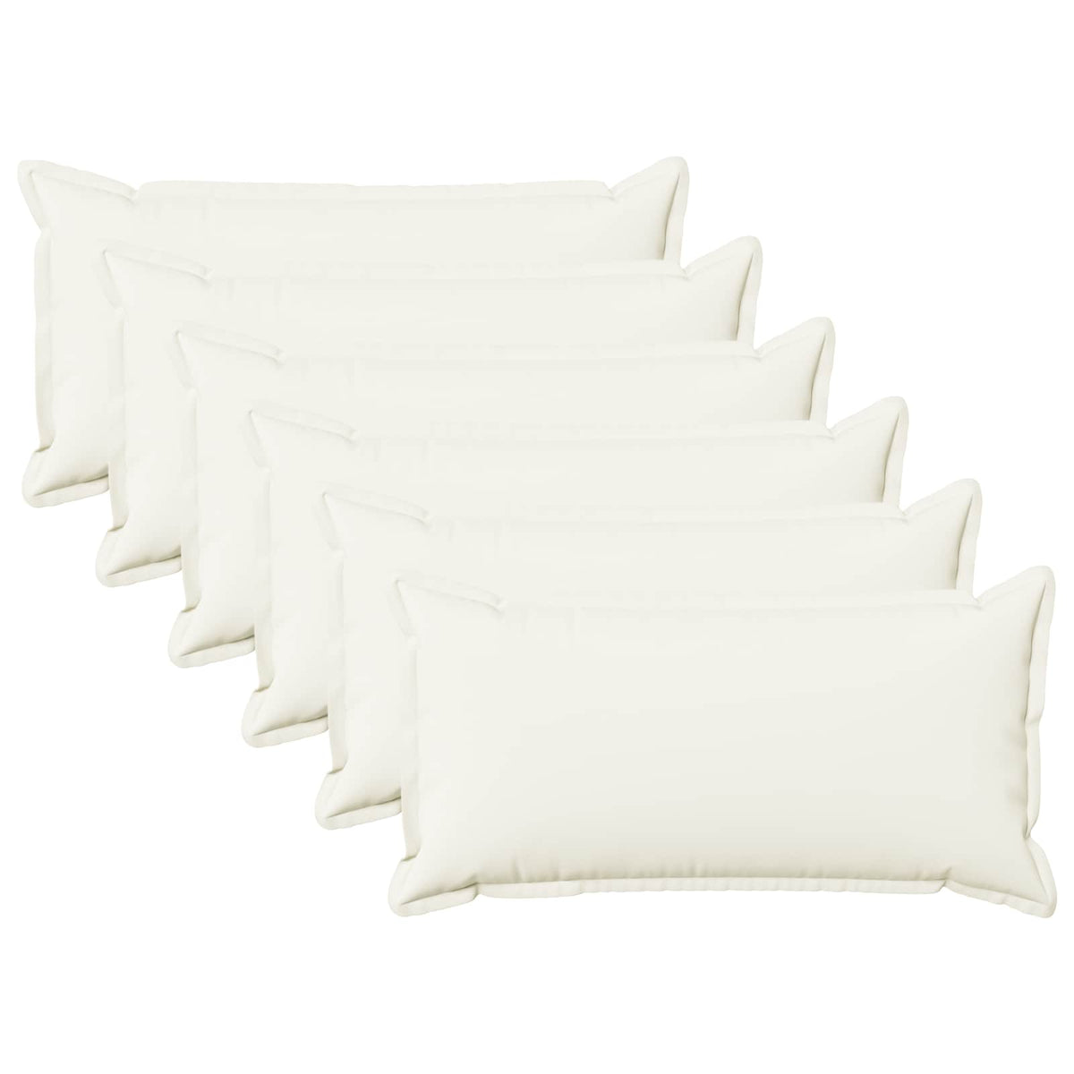 Throw Pillow HOUTEN 40 x 80 cm Faux Linen 6 Width 40 cm Length 80 cm White