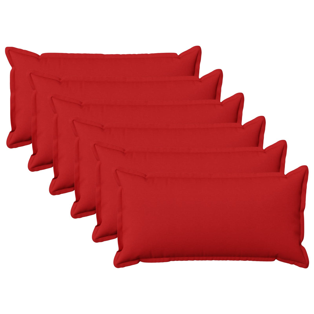 Throw Pillow HOUTEN 40 x 80 cm Faux Linen 6 Width 40 cm Length 80 cm Red