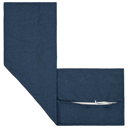vidaXL Cushion with Pillow HOUTEN 2 pcs Blue Faux Linen 3