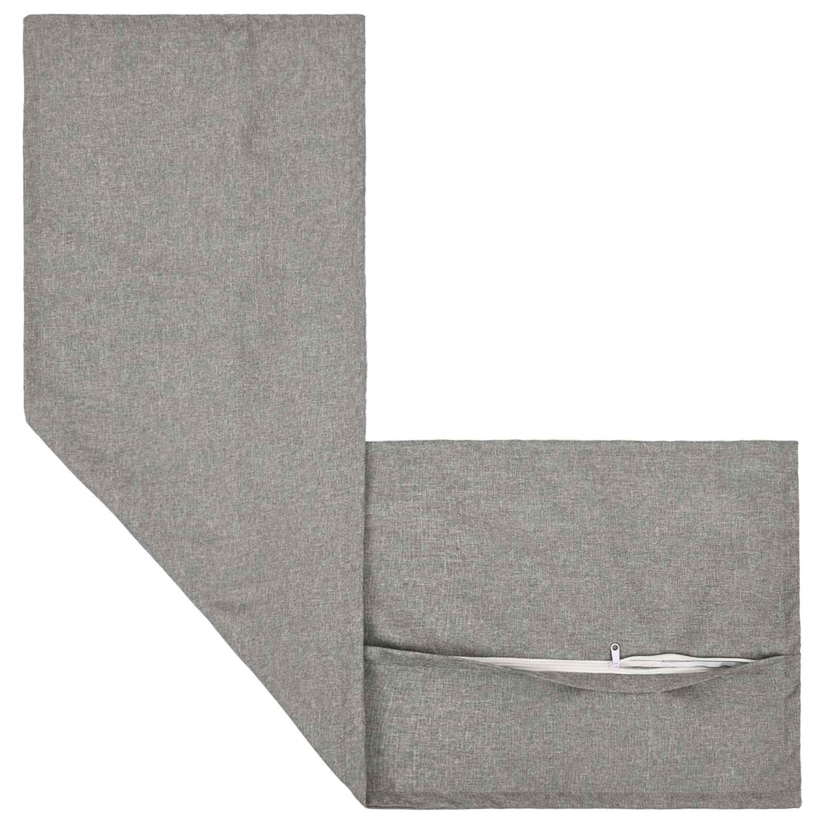 vidaXL Cushion with Pillow HOUTEN 2 pcs Cloud Grey Faux Linen 3