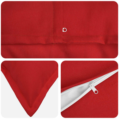vidaXL Cushion with Pillow HOUTEN 2 pcs Red Faux Linen 4