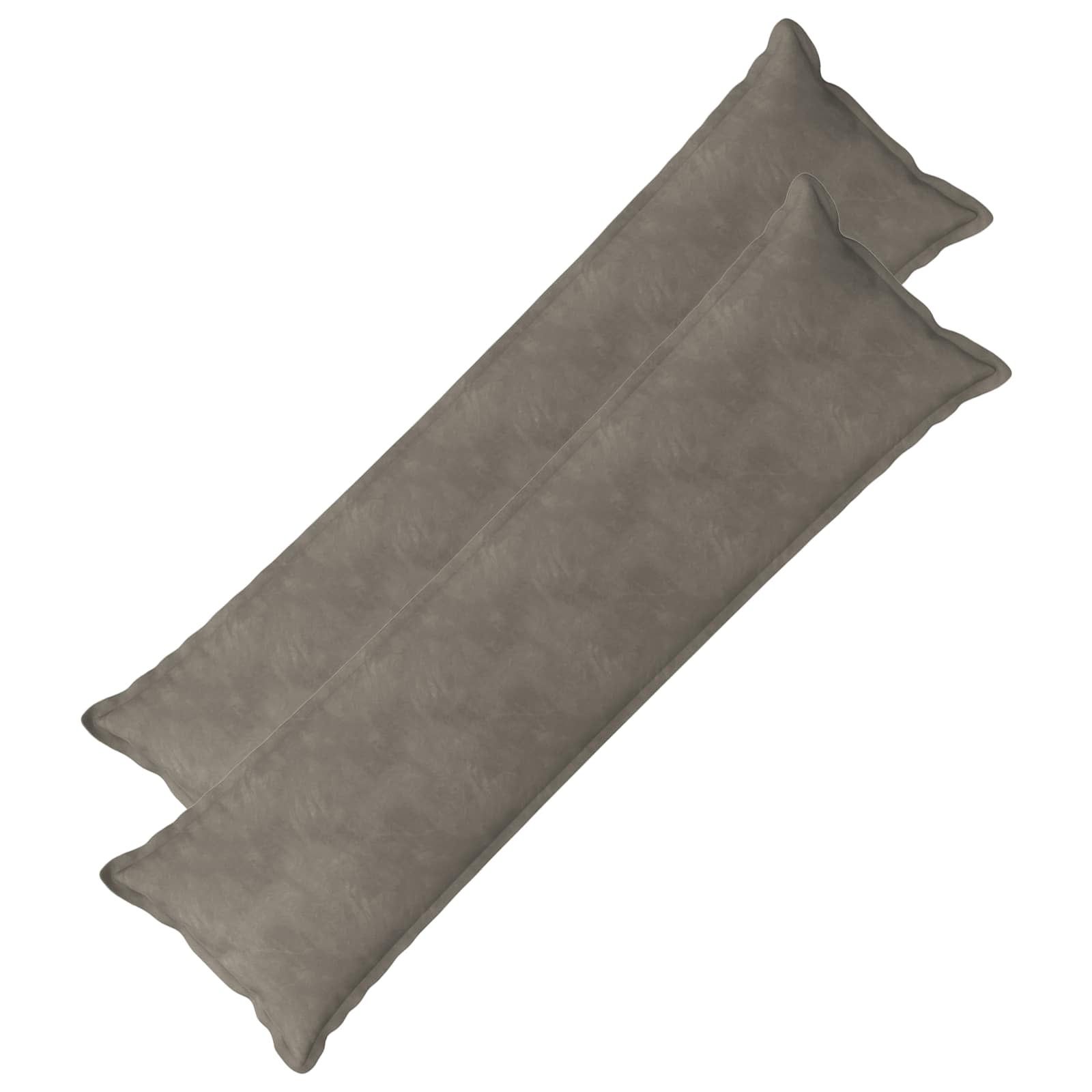 vidaXL Cushion with Pillow HOUTEN 2 pcs Light Grey Velvet 2
