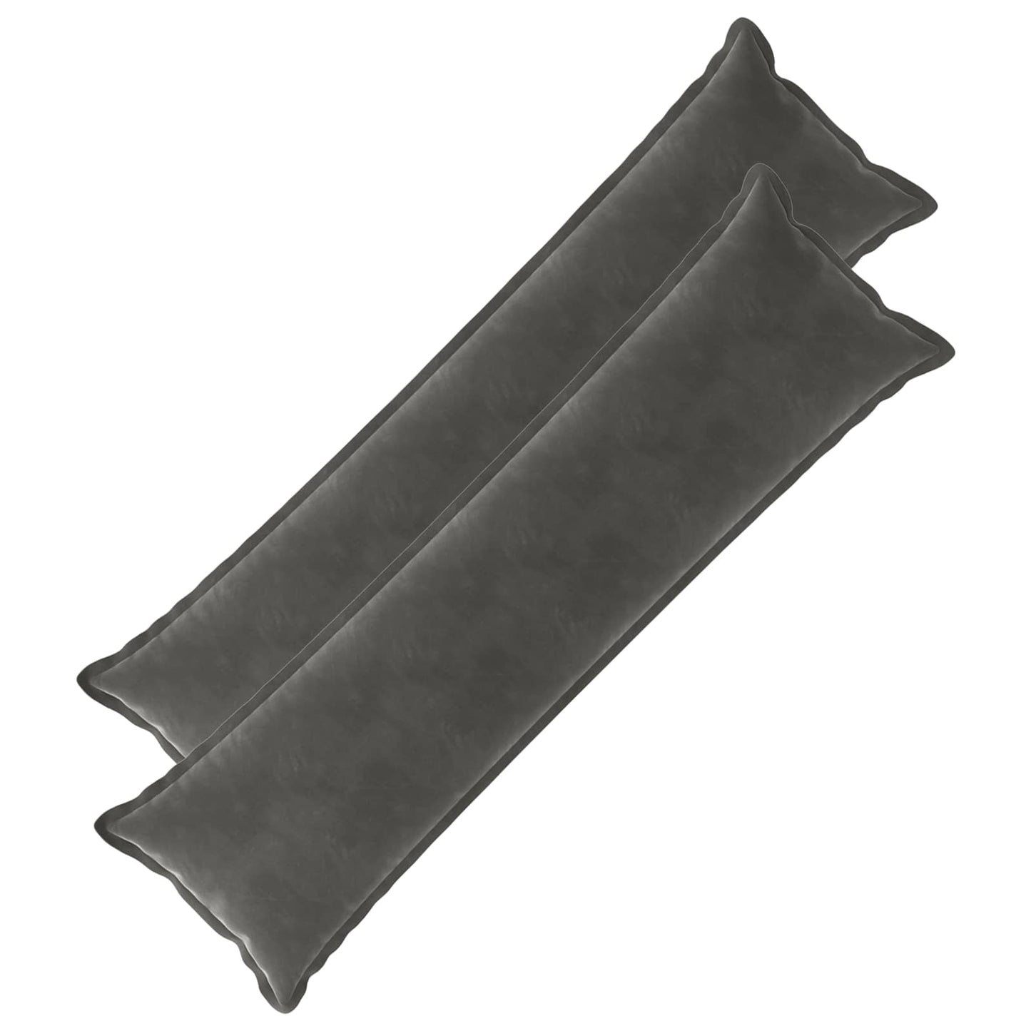 vidaXL Cushion with Pillow HOUTEN 2 pcs Dark Grey Velvet 2