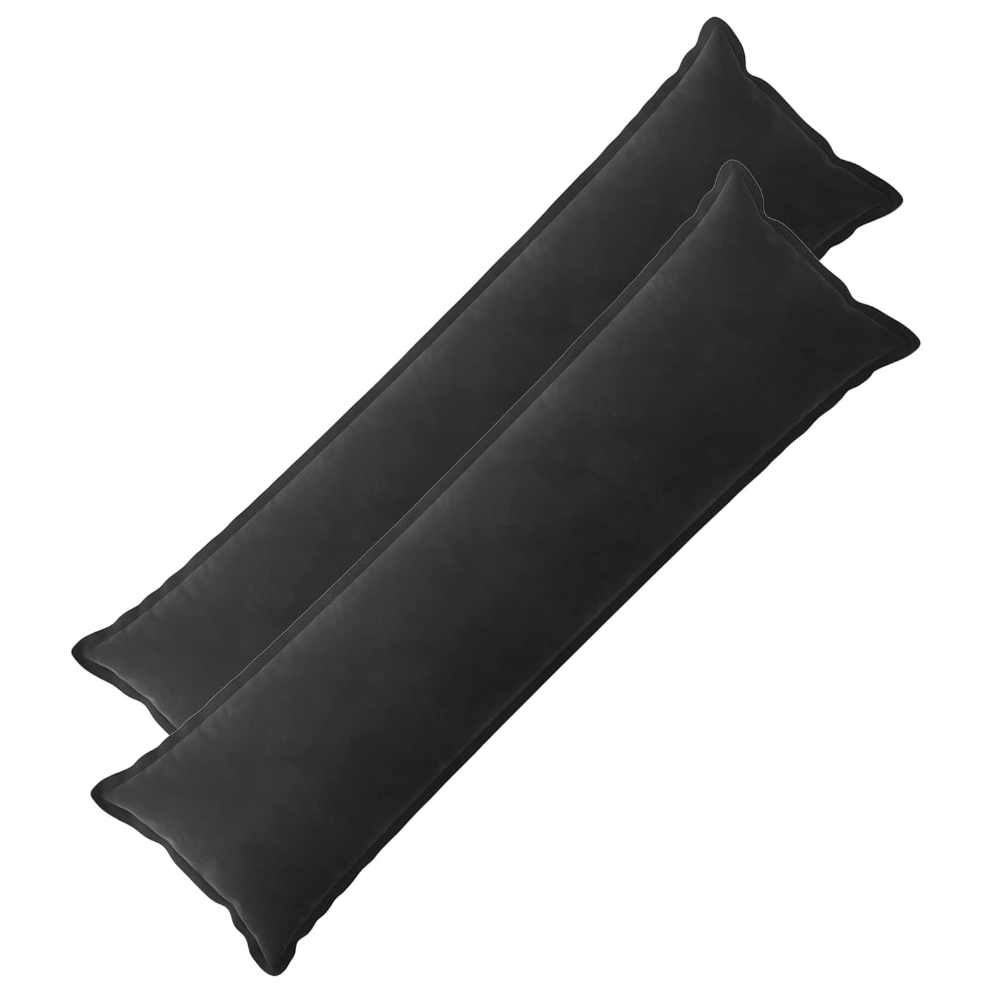 vidaXL Cushion with Pillow HOUTEN 2 pcs Black Velvet 2