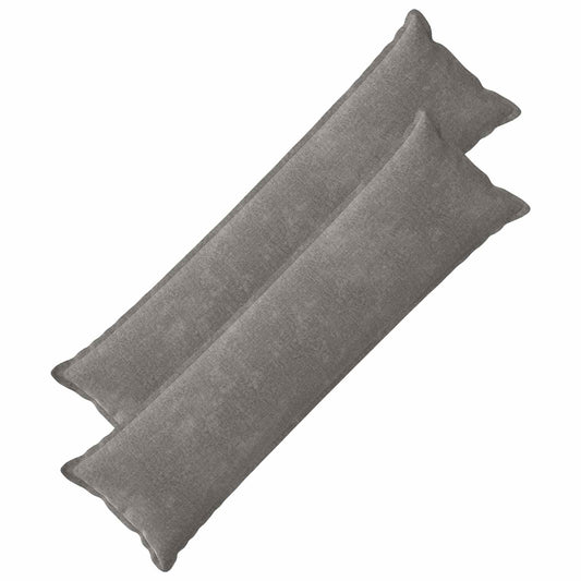 vidaXL Cushion with Pillow HOUTEN 2 pcs Dark Grey Chenille Fabric 2