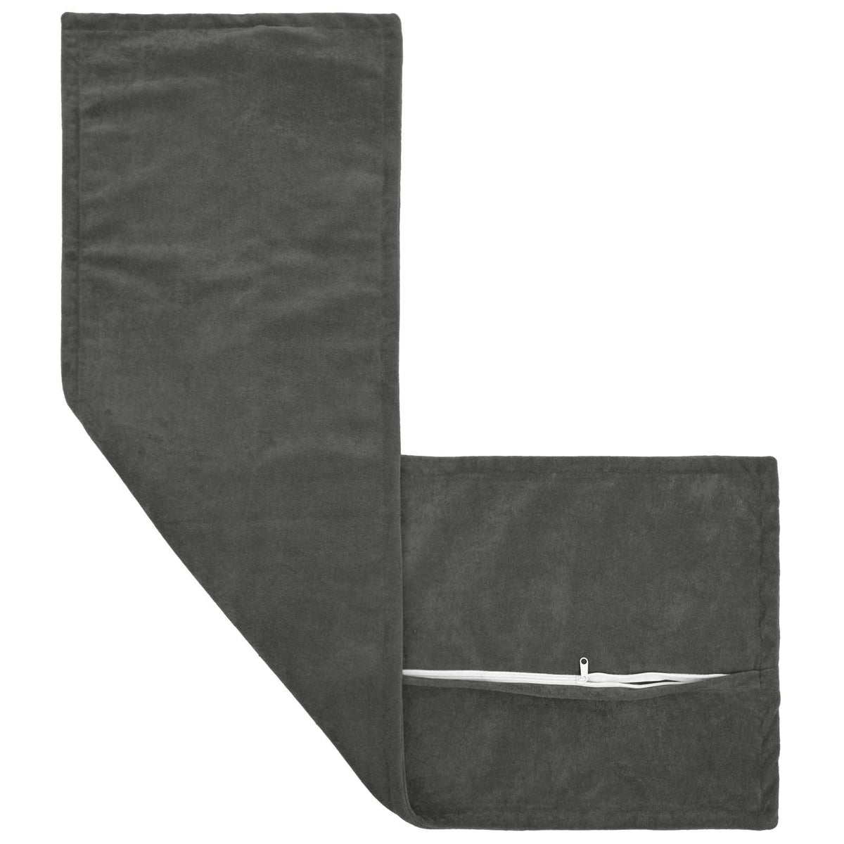 vidaXL Cushion with Pillow HOUTEN 2 pcs Anthracite Microfiber Fleece 3