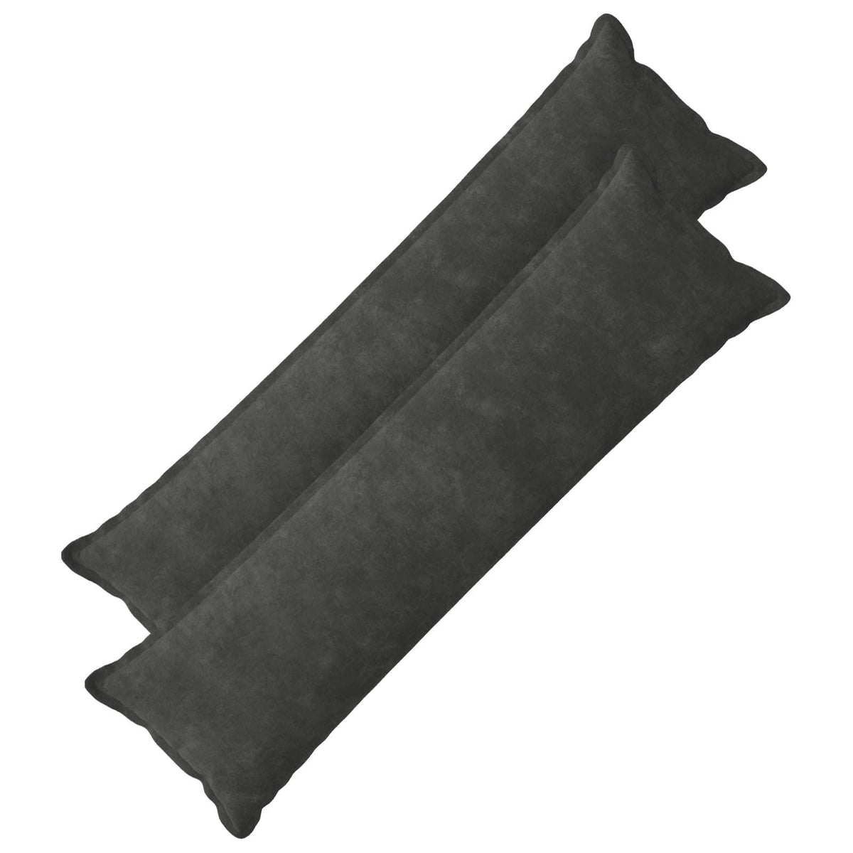 vidaXL Cushion with Pillow HOUTEN 2 pcs Anthracite Microfiber Fleece 1