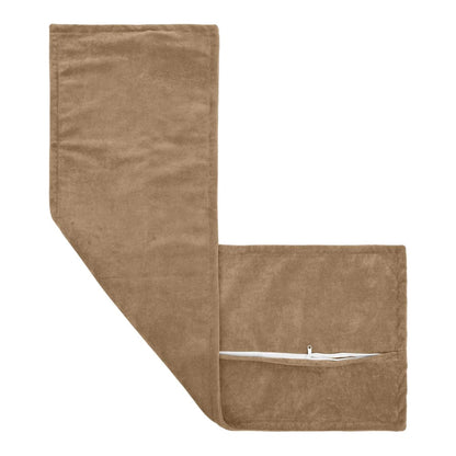 vidaXL Cushion with Pillow HOUTEN 2 pcs Taupe Microfiber Fleece 3