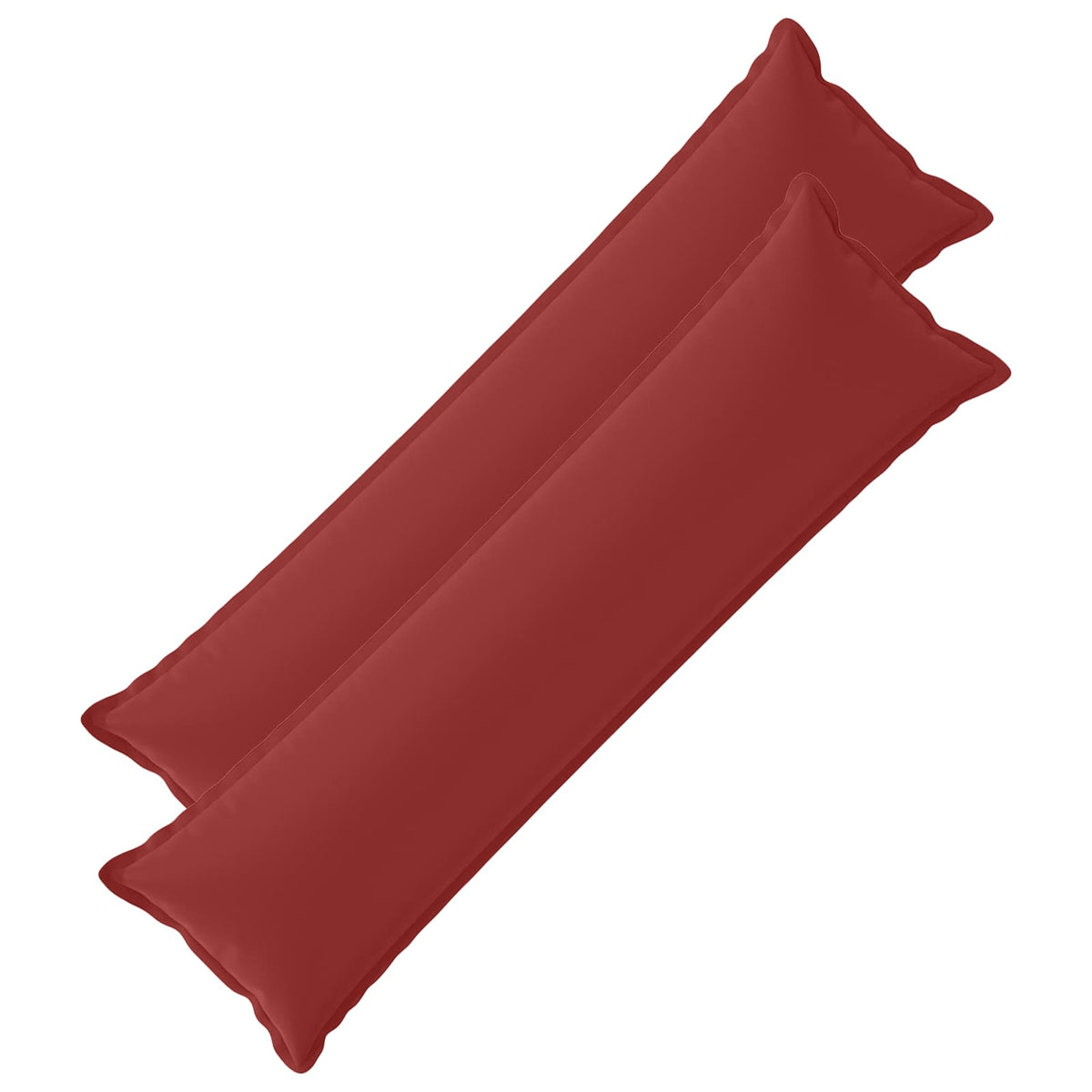 Cushion with Pillow HOUTEN 2 pcs Wine Red Polyester