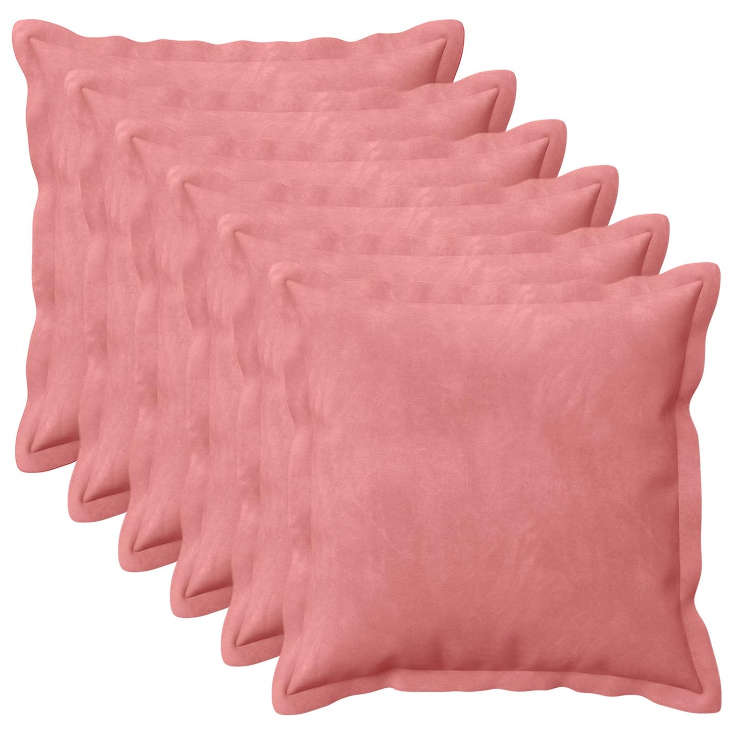vidaXL Cushion with Pillow HOUTEN 6 pcs Pink Velvet 2