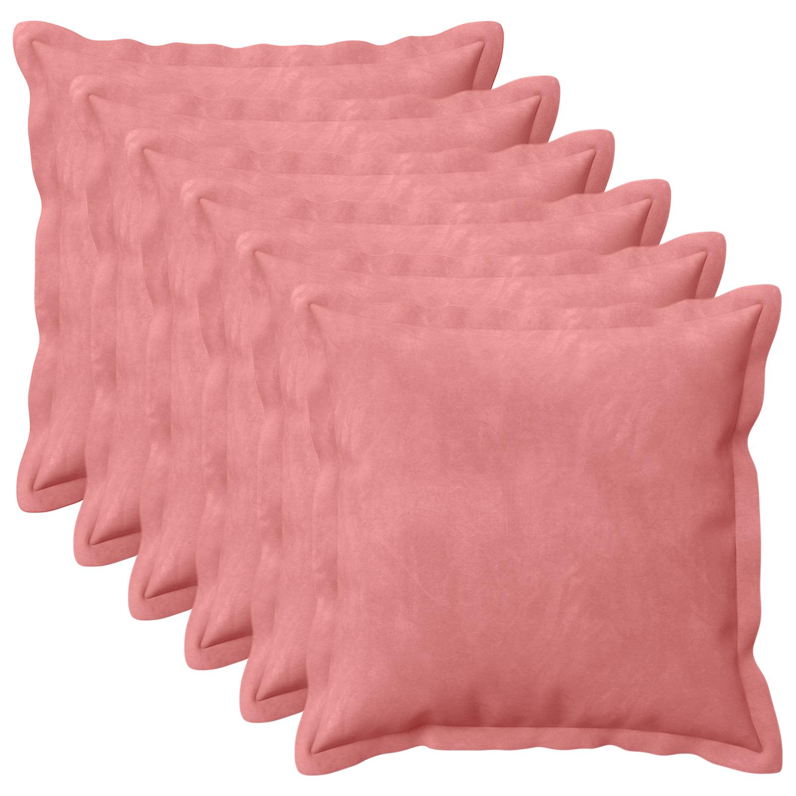 vidaXL Cushion with Pillow HOUTEN 6 pcs Pink Velvet 2