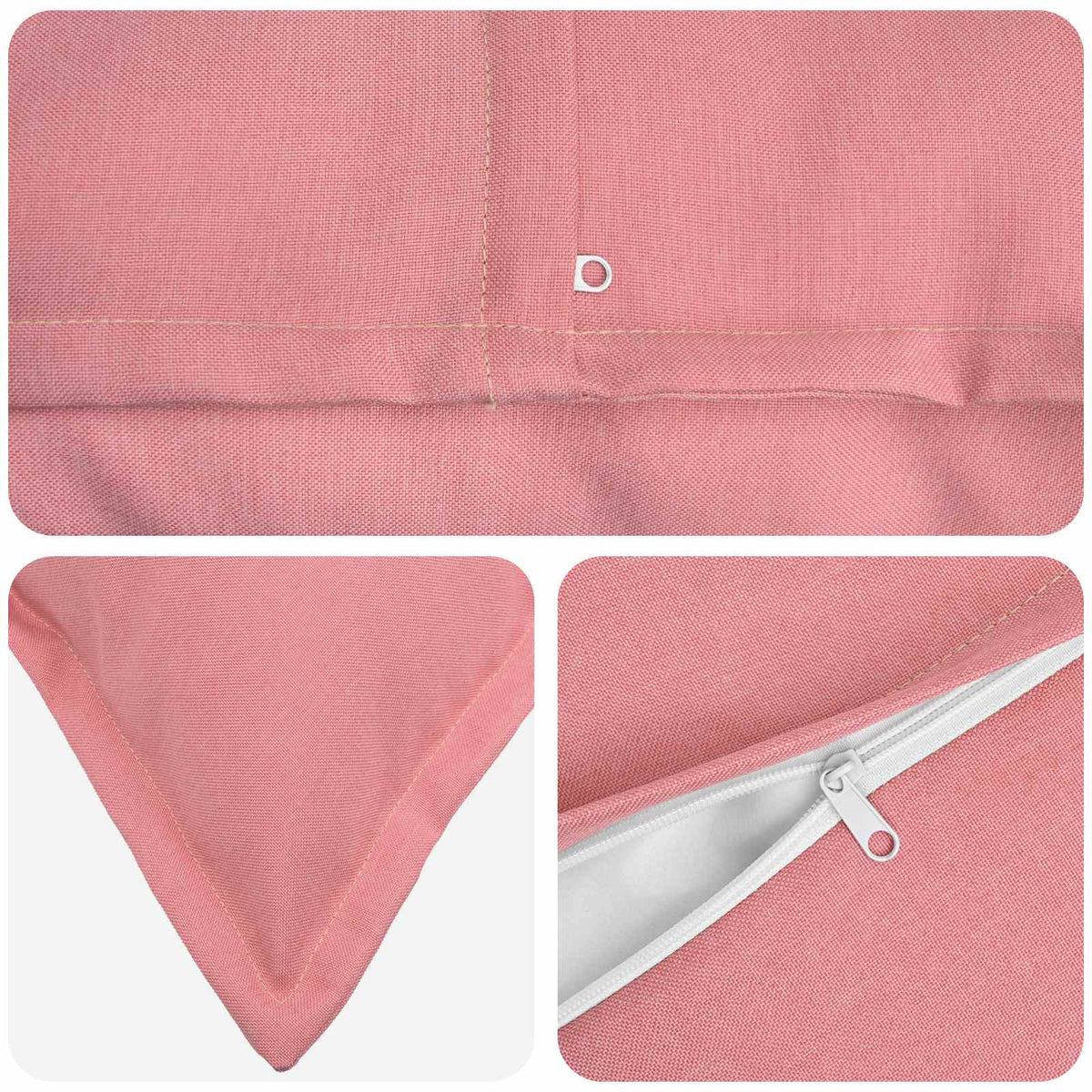 vidaXL Cushion with Pillow HOUTEN 6 pcs Pink Faux Linen 4
