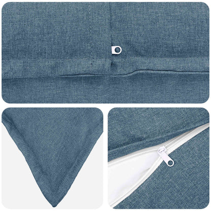 vidaXL Cushion with Pillow HOUTEN 6 pcs Jeans Blue Faux Linen 4