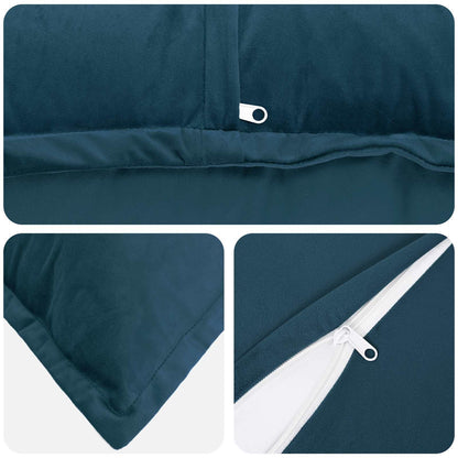 vidaXL Cushion with Pillow HOUTEN 6 pcs Blue Velvet 5